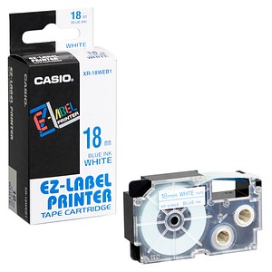 Beschriftungsband XR-18WEB XR-18WEB1, 18 mm blau auf weiß