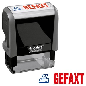 0092399898481 - Textstempel printy 4912 office mit Text GEFAXT Kunststoff schwarz 0092399898481 Trodat