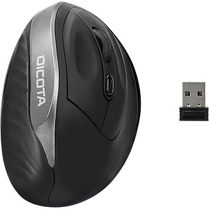 7640186417464 - RELAX Ergonomische Maus Kabellos Optisch Schwarz 5 Tasten 800 dpi 1200 dpi 1600 dpi Ergonomisch