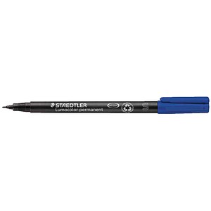 4007817331651 - STAEDTLER Lumocolor Universal Lumocolor Rundspitze Permanentmarker Extra Fein Rundspitze 04 mm Blau Nachfüllbar 10 Stück