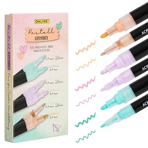 4014421185198 - Pastell Lettering Acrylstifte-Set farbsortiert 07 + 30 mm 1 St
