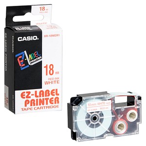 Beschriftungsband XR-18WER XR-18WER1, 18 mm rot auf weiß