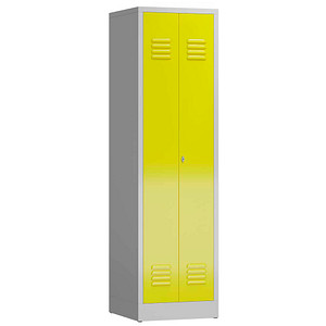 4061815855519 - Spind ClassiX lichtgrau zinkgelb X-510706 1 Schließfach 500 x 500 x 1800 cm 4061815855519 LÜLLMANN