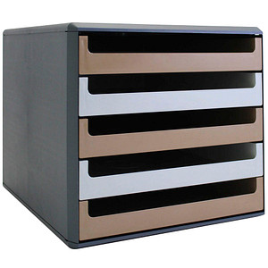 4009793845719 - Schubladenbox  karamell vanille 30057677BE DIN A4 mit 5 Schubladen 4009793845719 M und M