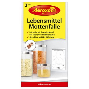 4027600444405 - Aeroxon® Lebensmittelmotten-Falle Fängt Dörrobstmotten in Küchen und Vorratsräumen 1 Packung = 2 Stück