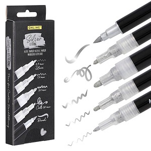 4014421185181 - Acrylmarkeretui Silver Lettering 4014421185181 5 Stück