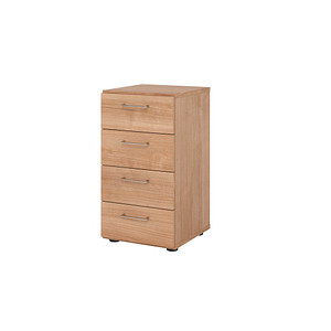 HAMMERBACHER 924S4 Schubladenschrank weiß, silber 4 Schubladen 40,0 x 42,0 x 74,8 cm, 1 St.