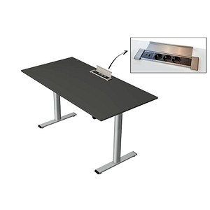 4044917451162 - Schreibtisch Move Base plus 10420613 elektrisch höhenverstellbar 73-123cm (H) 160x80cm (BxT) rechteckig anthrazit   silber  4044917451162 - Schreibtisch Move Base plus 10420613 elektrisch höhenverstellbar 73-123cm (H) 160x80cm (BxT) rechteckig anthrazit   silber