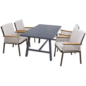 Garden Pleasure Sitzgruppe DENIA, schwarz Metall