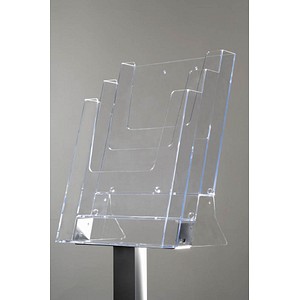 8698473453656 - update displays Prospektständer Pillar silber DIN A4 3 Fächer