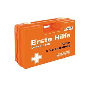 Erste-Hilfe-Kasten Pro Safe Kultur & Veranstaltung DIN 13157 + branchenbezogene Zusatzerweiterung orange