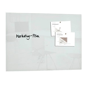 Glas-Magnettafel artverum® 120,0 x 90,0 cm weiß
