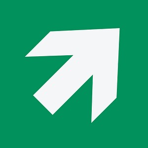 Hinweisaufkleber - Richtungsangabe auf- bzw. abwärts Hinweisaufkleber - Richtungsangabe auf- bzw. abwärts