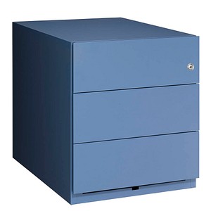 BISLEY Note Rollcontainer blau 3 Auszüge 42,0 x 56,5 x 49,5 cm