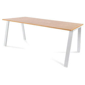 8427951005793 -  BLANCA BLANCA höhenverstellbarer Schreibtisch eicheweiß rechteckig 4-Fuß-Gestell weiß 1800 x 800 cm 8427951005793 rocada