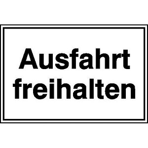 4044589015327 - Hinweisschild Ausfahrt freihalten rechteck 330 x 250 cm 4044589015327 SafetyMarking