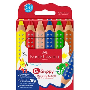 4005401106302 - Farbstiftetui Grippy 6 Stück sortiert 4005401106302 Faber-Castell