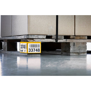 4005546997094 - Palettenfußbanderole 172404 145x75mm gelb 4005546997094 172404 50 Stück