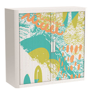 PAPERFLOW easyOffice Colour Rollladenschrank 61070 2 Fachböden 110,0 x 41,5 x 104,0 cm