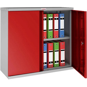 phoenix Stahlschrank SCL0891GRK grau, rot 1 Fachboden 91,5 x 37,0 x 83,0 cm, zerlegt, 1 St.