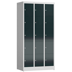 4061815857414 - Schließfachschrank ClassiX anthrazit lichtgrau X-520538 15 Schließfächer 870 x 500 x 1800 cm 4061815857414 LÜLLMANN 4061815857414 - Schließfachschrank ClassiX anthrazit lichtgrau X-520538 15 Schließfächer 870 x 500 x 1800 cm 4061815857414 LÜLLMANN