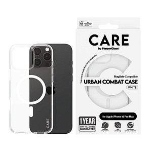 CARE by PanzerGlass® URBAN COMBAT Handy-Cover für Apple iPhone 16 Pro Max weiß