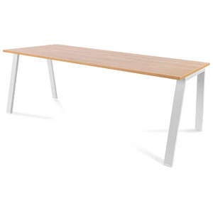 8427951006899 -  BLANCA BLANCA höhenverstellbarer Schreibtisch eicheweiß rechteckig 4-Fuß-Gestell weiß 2000 x 800 cm 8427951006899 rocada