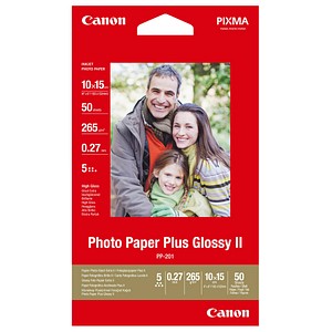 Canon Fotopapier PP-201 10,0 x 15,0 cm hochglänzend 265 g/qm 50 Blatt