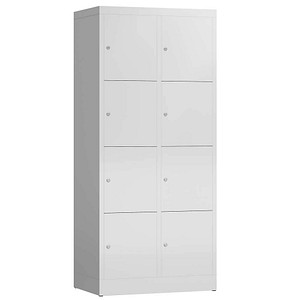4061815857971 - Schließfachschrank ClassiX lichtgrau X-523420 8 Schließfächer 800 x 500 x 1800 cm 4061815857971 LÜLLMANN