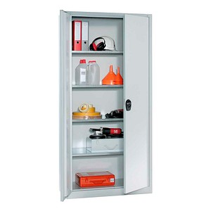 CP Stahlschrank 0130287-300_S10000 lichtgrau 4 Fachböden 93,0 x 40,0 x 195,0 cm, aufgebaut, 1 St.