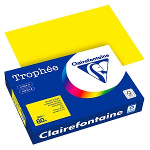 Clairefontaine Kopierpapier Trophee 1877PC kanariengelb A4 80g 3329680000788 Clairefontaine 500 Blatt
