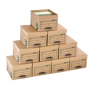 10 Bankers Box Archivboxen Bankers Box® Earth Series Budget Box braun 32,6 x 39,6 x 25,7 cm