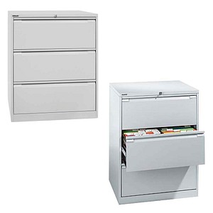 BISLEY Hängeregistraturschrank lichtgrau 3 Schubladen 80,0 x 62,2 x 101,6 cm