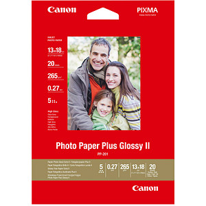 Canon Fotopapier PP-201 12,7 x 17,8 cm hochglänzend 265 g/qm 20 Blatt