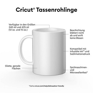 0093573423710 - 36 340 ml 12 oz Keramiktassen für Tassenpresse weiß