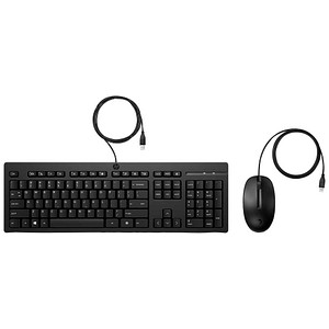 HP 225 Tastatur-Maus-Set kabelgebunden schwarz