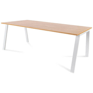 8427951007568 -  BLANCA BLANCA höhenverstellbarer Schreibtisch eicheweiß rechteckig 4-Fuß-Gestell weiß 2000 x 1000 cm 8427951007568 rocada