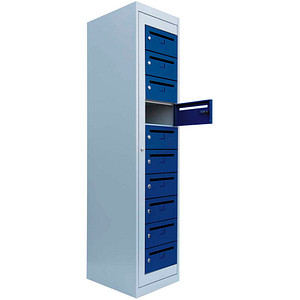 4061815521667 - Schließfachschrank enzianblau lichtgrau 526411 10 Schließfächer 400 x 500 x 1800 cm 4061815521667 LÜLLMANN