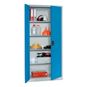CP Stahlschrank 0130287-300_S10001 lichtblau 4 Fachböden 93,0 x 40,0 x 195,0 cm, aufgebaut, 1 St.