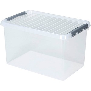 8711112836006 - helit the q-line Aufbewahrungsbox mit Deckel transparent Lebensmittelechte stapelbare Kunststoffbox mit Klickverschluss 1 Box 72 Liter 8711112836006 - helit the q-line Aufbewahrungsbox mit Deckel transparent Lebensmittelechte stapelbare Kunststoffbox mit Klickverschluss 1 Box 72 Liter