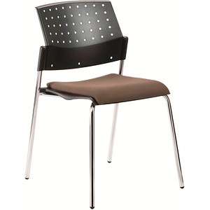 myEDGE Stapelstuhl braun Kunstleder