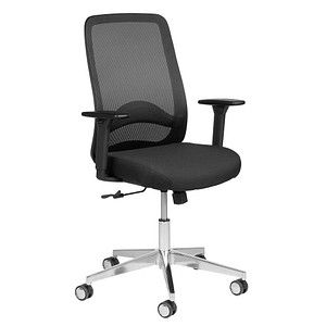 4032376551011 - Bürostuhl  schwarz   silber mit Armlehnen bis 110kg 4032376551011 Mayer