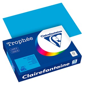 Clairefontaine Kopierpapier Trophee 1781PC karibikblau A4 80g 3329680001624 Clairefontaine 500 Blatt