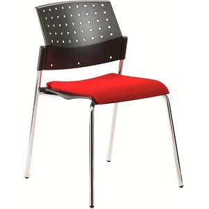 myEDGE Stapelstuhl rot Kunstleder