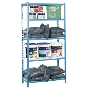 8435104907344 - Simonrack Schwerlastregal KIT SIMONCLICK PLUS 5 400 442100024201045 blau weiß 1000 x 400 x 2000 cm
