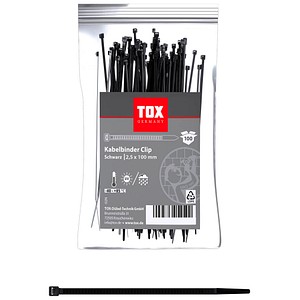 4049563054484 - 100 Kabelbinder Clip schwarz 4049563054484 100 Stück