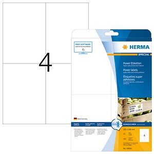 100 HERMA Power-Etiketten 10909 weiß 105,0 x 148,0 mm