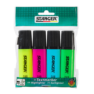 4011886002305 - Textmarker 180009000 Pack 4-farbig sortiert 1-5mm Keilspitze 4011886002305 4 Stück
