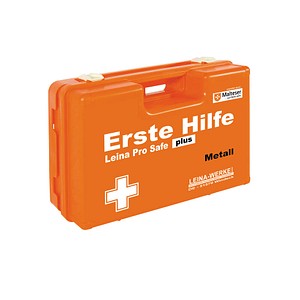 Erste-Hilfe-Kasten Pro Safe plus Metall DIN 13169 + branchenbezogene Zusatzerweiterung orange