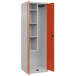 4067521356876 - Putzmittelschrank Classic Plus 080100-00-S10000 lichtgrau reinorange 600 x 500 x 1850 cm aufgebaut 4067521356876 C+P-Möbel 4067521356876 - Putzmittelschrank Classic Plus 080100-00-S10000 lichtgrau reinorange 600 x 500 x 1850 cm aufgebaut 4067521356876 C+P-Möbel